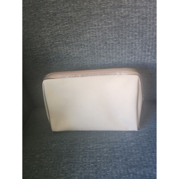 Coach Canvas Cosmetic Pouch Bag Pink Seashells & Conch Shell Bronze Trim - Picture 7 of 11